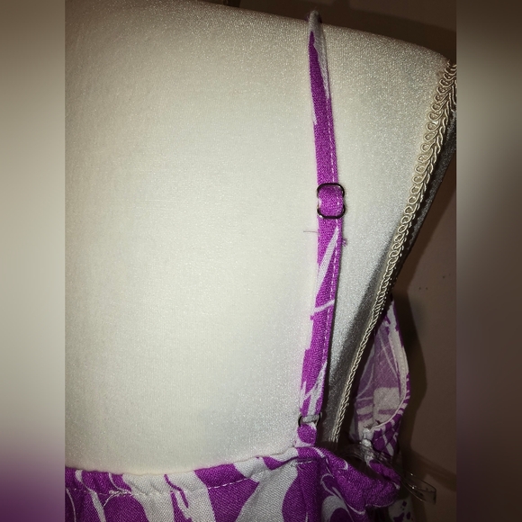 Purple Hawaiian Style Dress Large - Picture 9 of 14